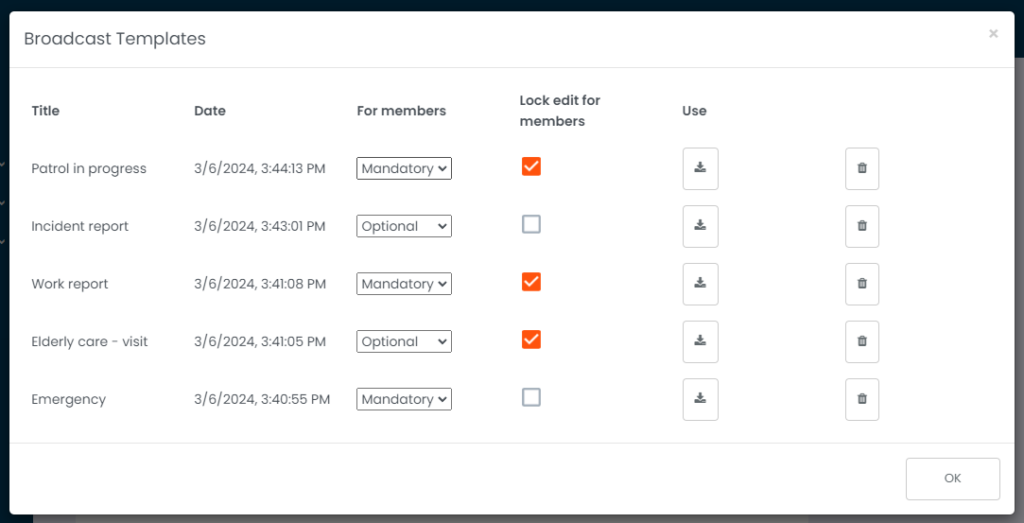 qdrome broadcast templates control center
