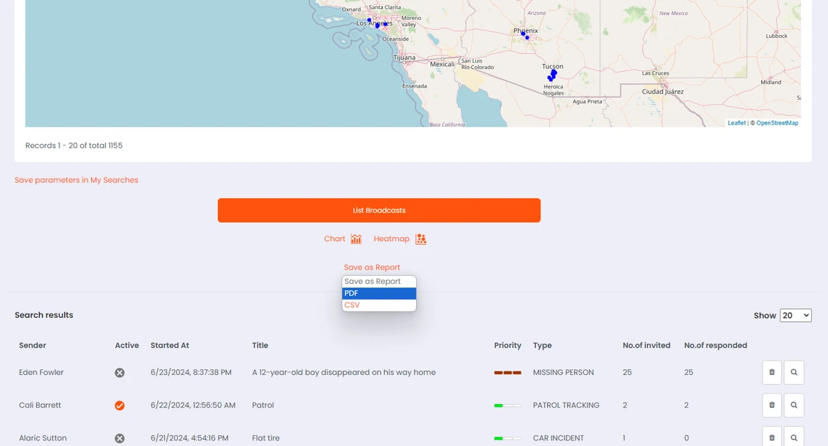 flexible pdf and csv reports qdrome control center