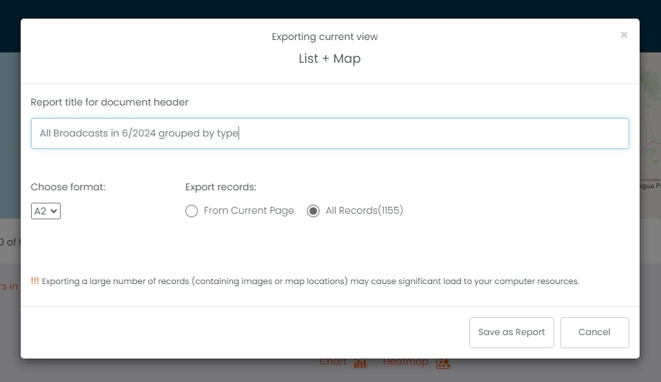pdf report options qdrome